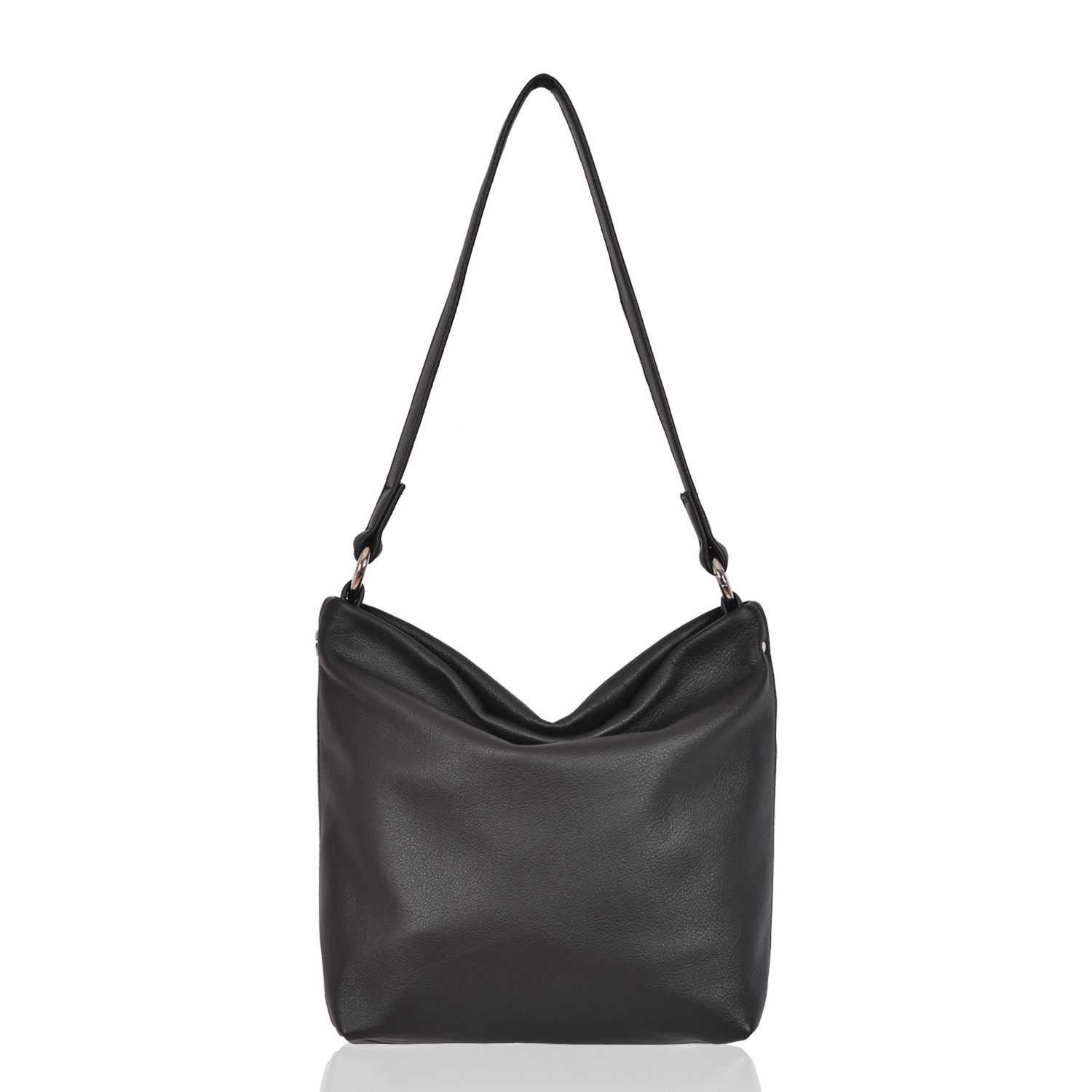 Leather Shoulder Bag Black | Cookie by Owen Barry - Owen Barry